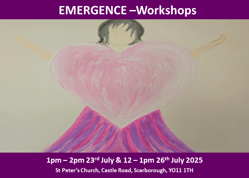 Invitation front for Emergence workshop